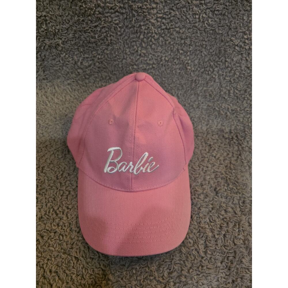 NWOT Pink Adjustable Barbie Cap With White Lettering Pristine